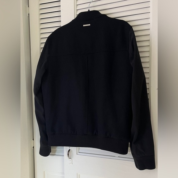 Michael Kors Wool Blend Varsity Bomber Jacket Black M - Picture 4 of 11